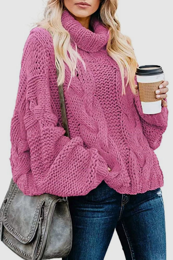 EB | Eleganter Strick-Cashmere-Pullover mit Rollkragen in einfarbig Ideal für den Winter