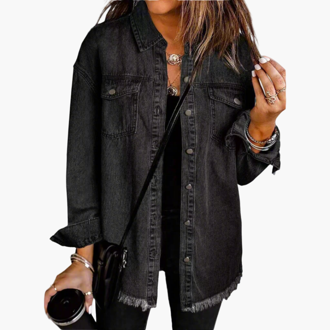 EB | Jeansjacke Im Lässigen Vintage-Stil - Perfekt für Freizeit und Alltag