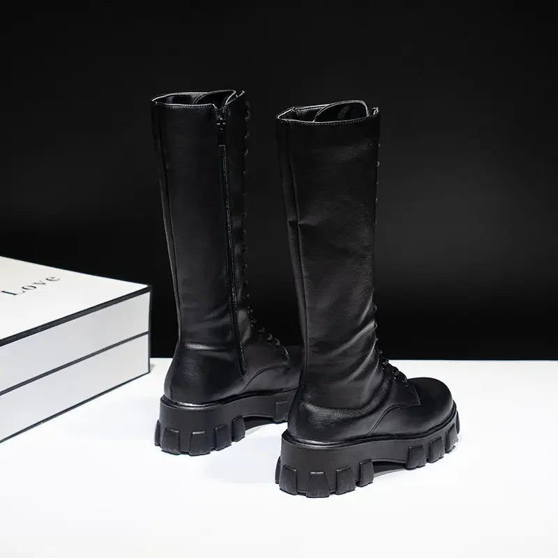EB | kniehohe Stiefel mit Absatz für Frauen perfekt für lässige Tage