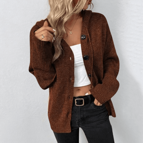 EB | Cardigan - Damen Herbst Warm Knopf-Down Cardigan