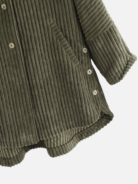 EB | gerippt Jack - stilvolles Damen Oversized High-Low-Jacke