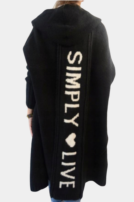 EB | Lange, locker geöffnete Damenstrickjacke