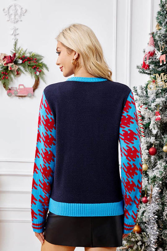 EB | Lässige Weihnachtssocken Stickerei Strickpullover