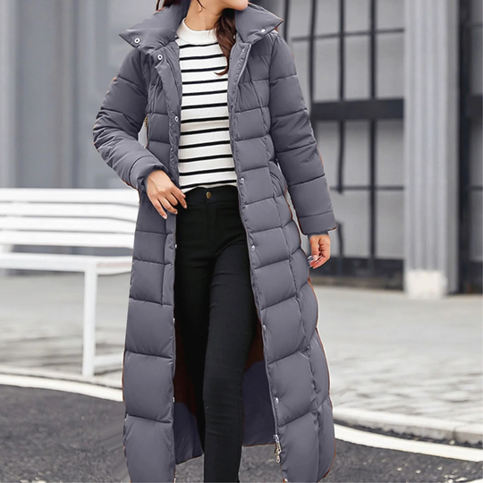 EB | Elegante Pufferjacke mit Umlegekragen und Knopf für Damen