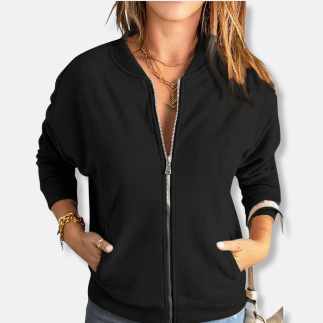 EB | Jacke - Leicht - Lässige Passform - Reißverschluss - Rippenbündchen - Lässiger Look