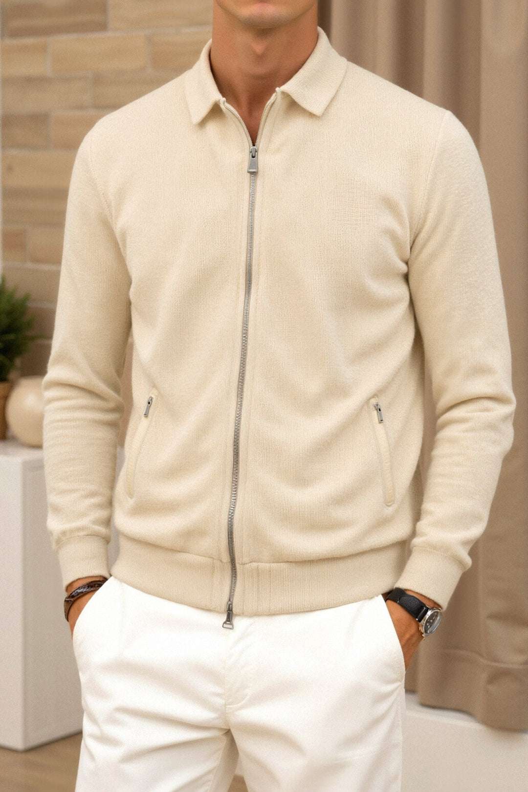 EB | Stilvolle Herrenjacke in Beige