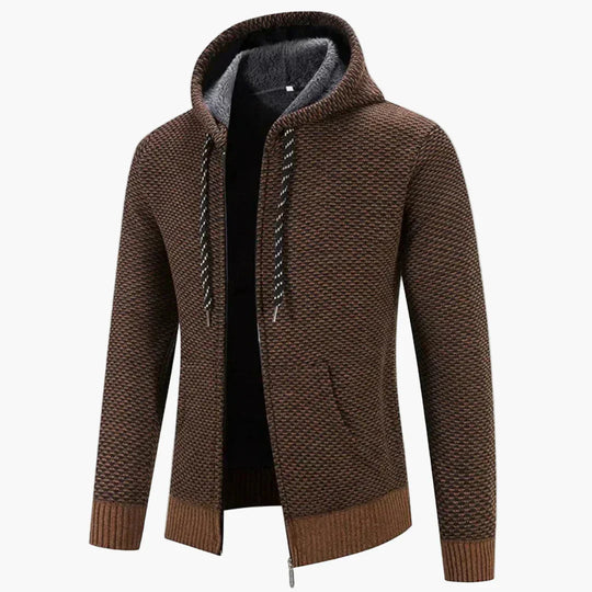 EB | Strick-Kapuzenjacke für Herbst und Winter - Komfortabler Freizeit-Hoodie mit Reißverschluss