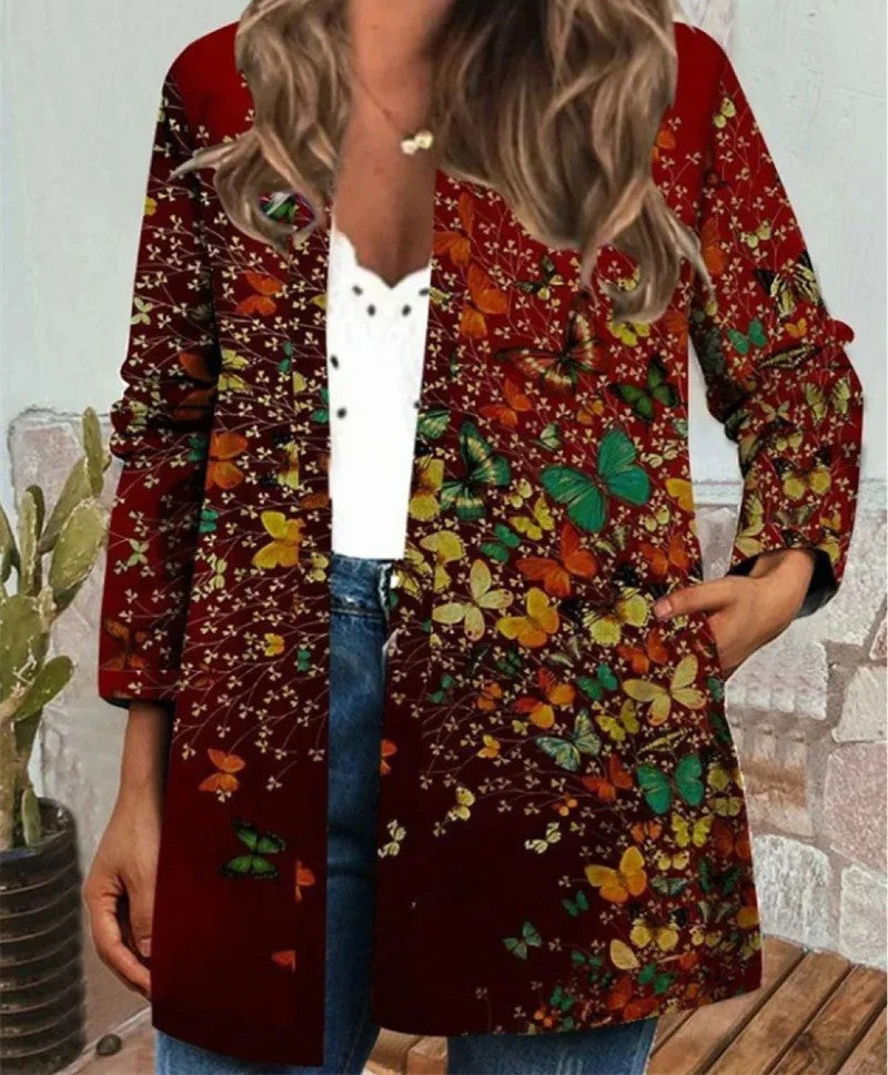 EB | Boho Jacke mit Farbenfrohem Muster