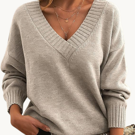 EB |Pullover mit V-Ausschnitt für Frauen