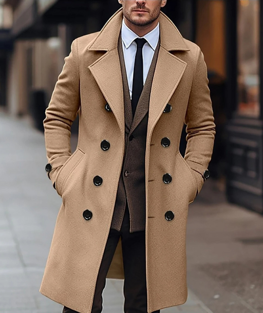 EB | Eleganter Männer-Doppelreiher-Mantel