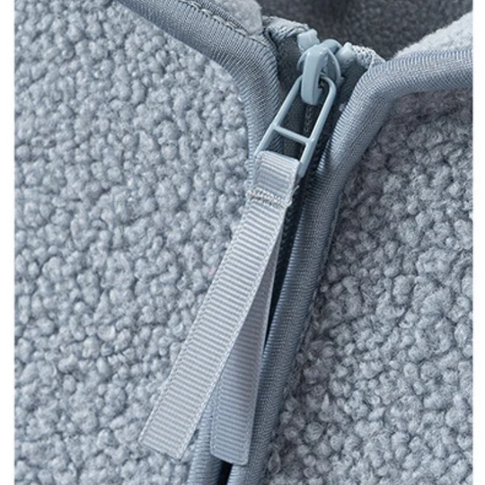 EB | Kapuzenjacke mit Reißverschluss und Weichem Sherpa Stoff, Fleece Weste