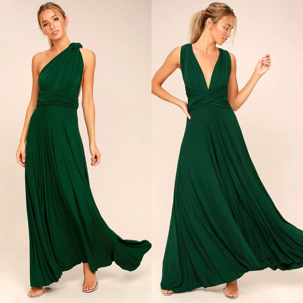 EB | Elegante Damen Infinity Kleid Schickes Wickel Sommerkleid