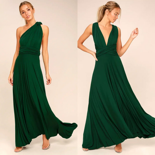 EB | Elegante Damen Infinity Kleid Schickes Wickel Sommerkleid