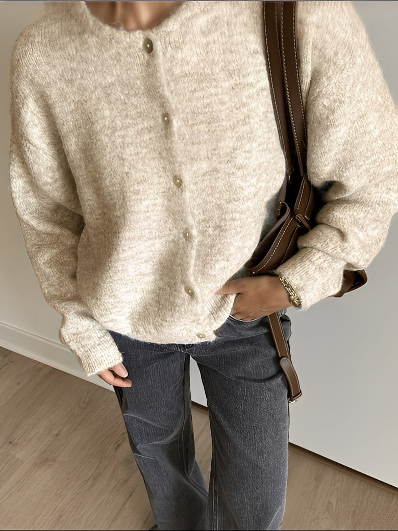 EB | Vintage Wollmantel mit Knöpfen für Frauen