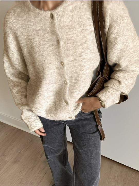 EB | Vintage Wollmantel mit Knöpfen für Frauen