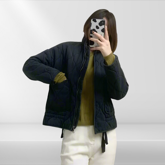 EB | Damen Steppjacke mit Kordelzug & Reißverschluss