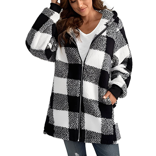 EB | Stilvoller Damen-Hoodie mit Karomuster