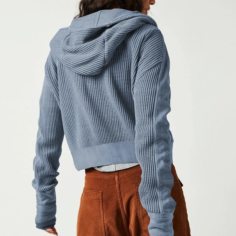 EB | Lässiger Hoodie mit Strukturiertem Gewebe Weich und Bequem Perfekt für Den Alltag