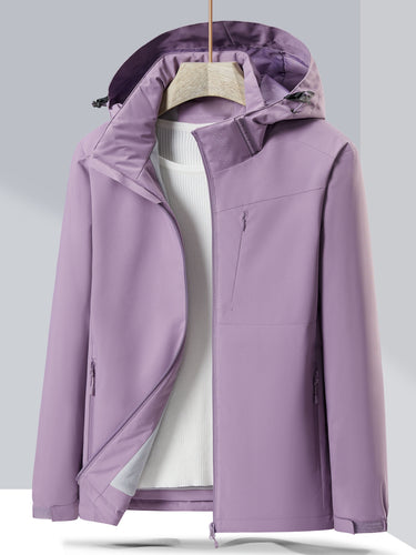 EB | Wasserdichter Winter-Casual mit Kapuze und Fleece-Futter für Frauen Ideal für Herbst und Winter