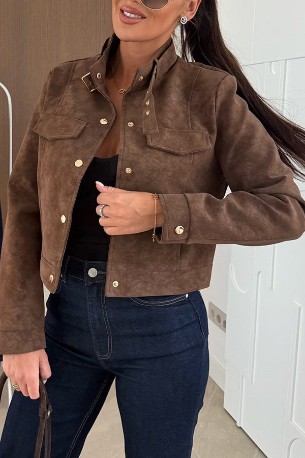 EB | langärmelige Freizeitjacke mit Knöpfen