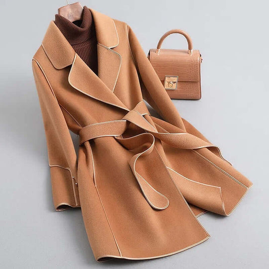 EB | Damen Lange Winter Wollmantel