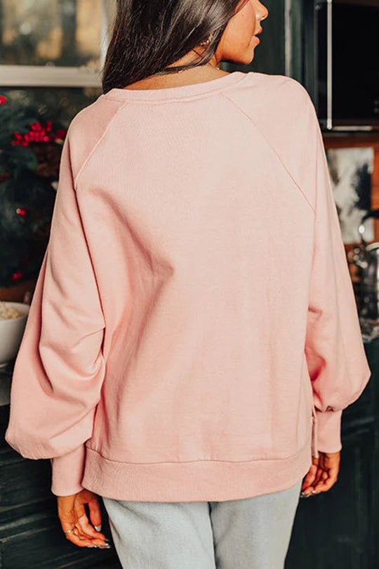 EB | Weihnachts Lebkuchenmann Pailletten Langarm Sweatshirt