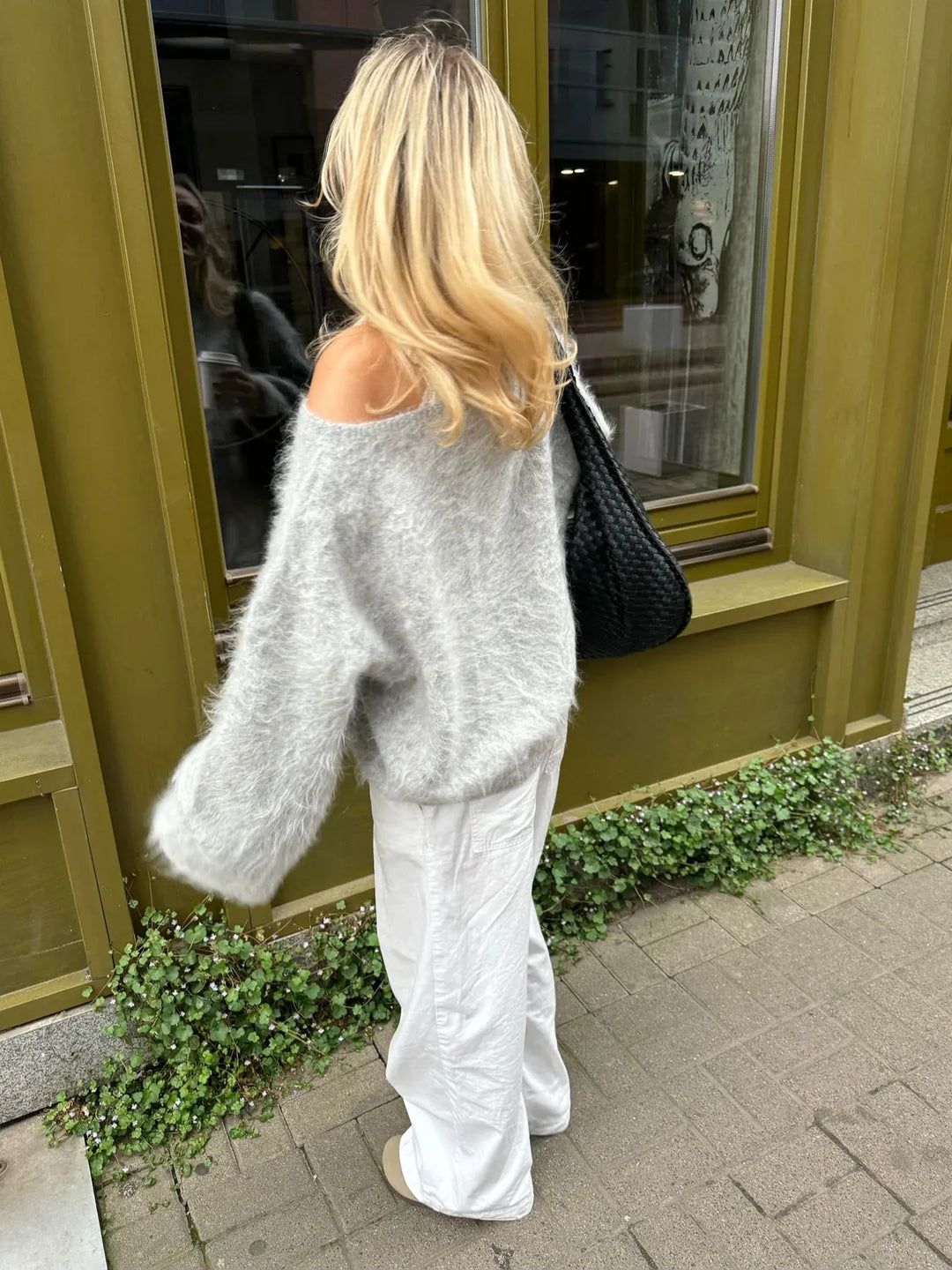 Damen Mohair-Mix Pullover mit Weichem Stoff & Oversized-Ärmeln | EB