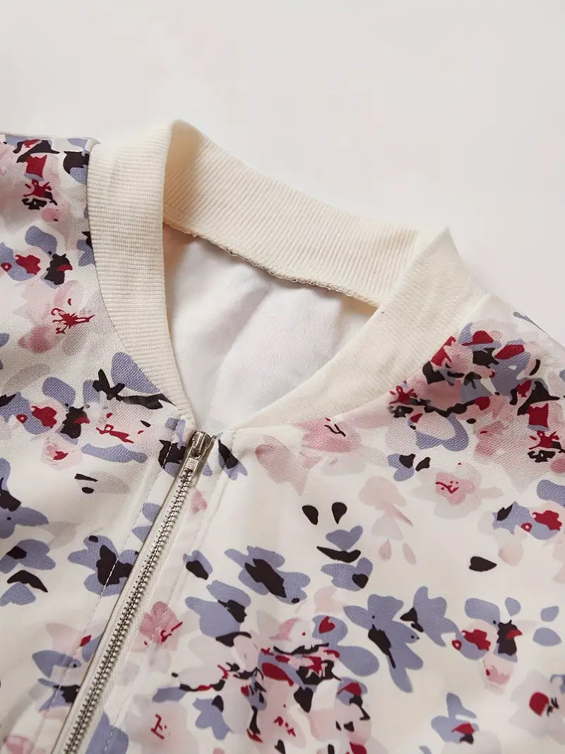 EB | Bomberjacke mit Blumenmuster