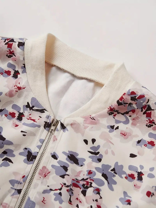 EB | Bomberjacke mit Blumenmuster