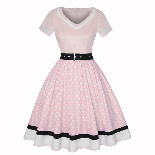 EB | Vintage Hepburn Polka Dot Kleid