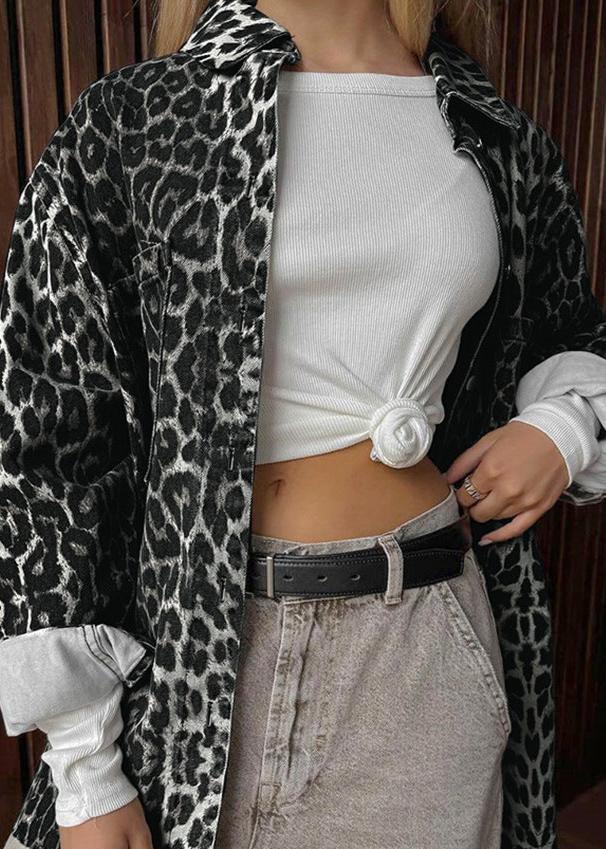 EB | Print Baumwoll Oversized Jacke