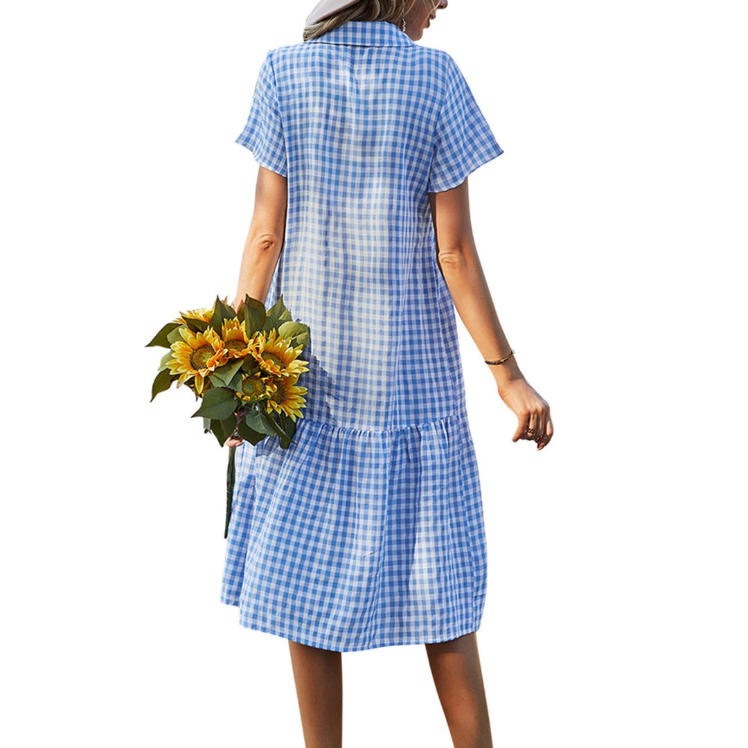 EB | Hemdkragen kariertes Kleid