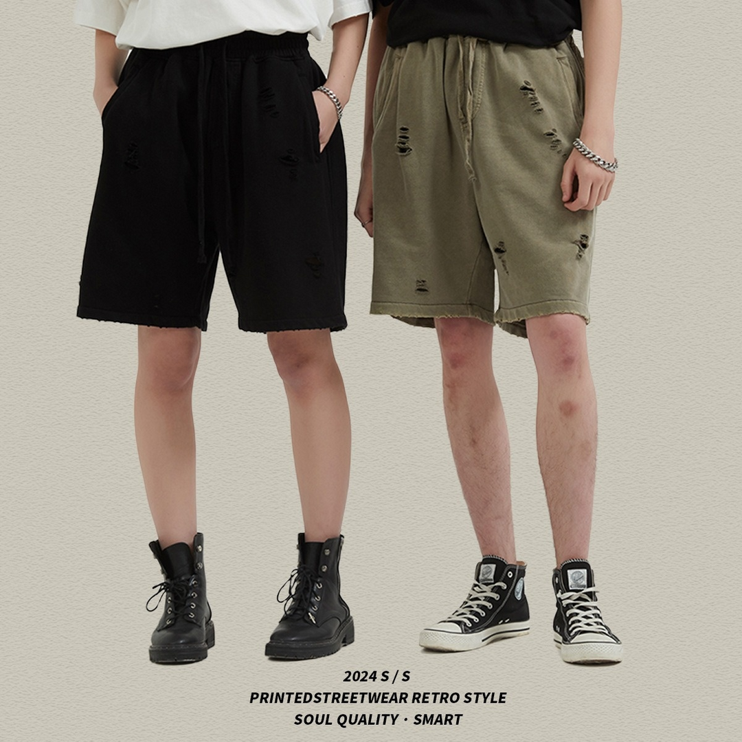 EB | High Street Wind Schweres Waschwasser Alte Lose Shorts