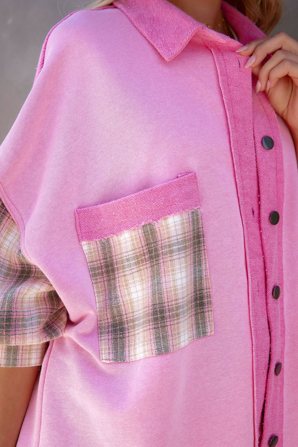 EB | Gepunktete Flanellhemden Polyester und Baumwolle Einzigartiger Look