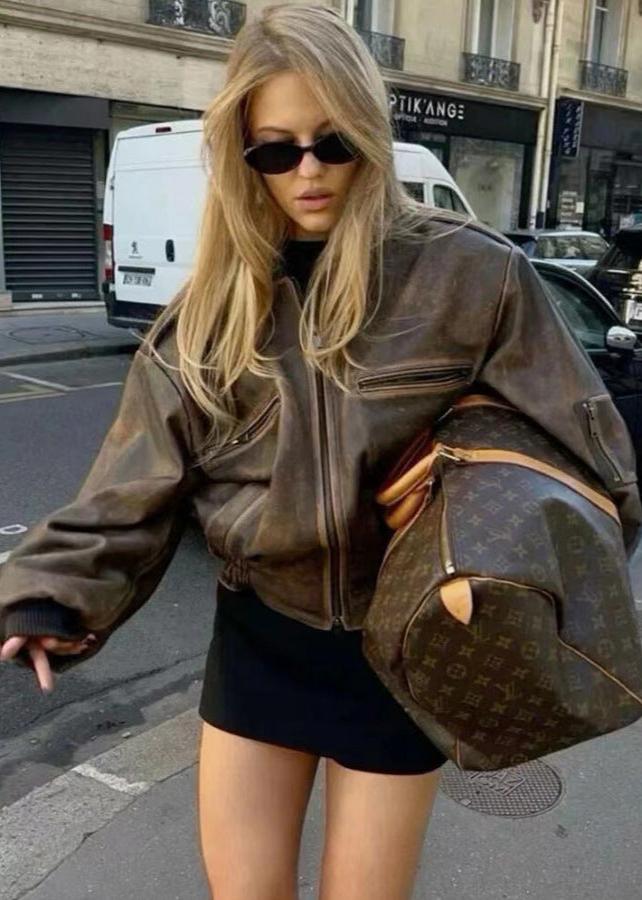 EB | Leder Bomberjacke