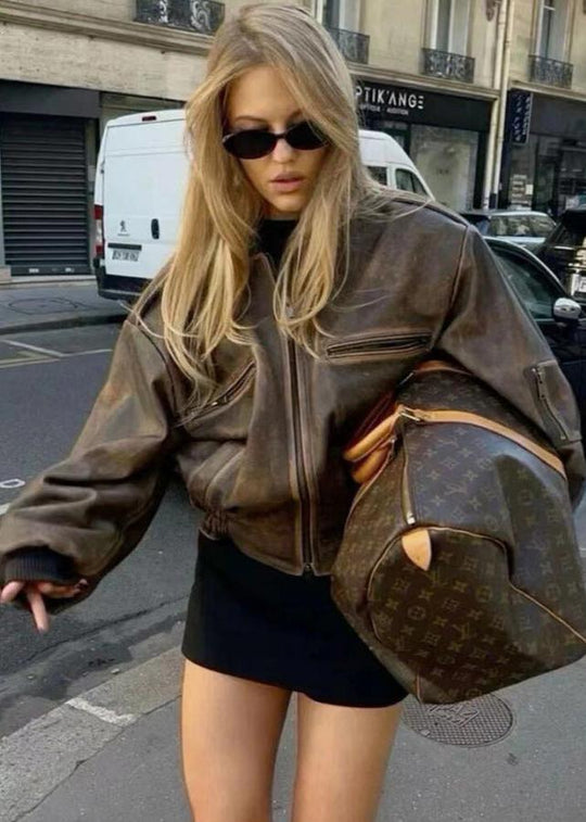 EB | Leder Bomberjacke
