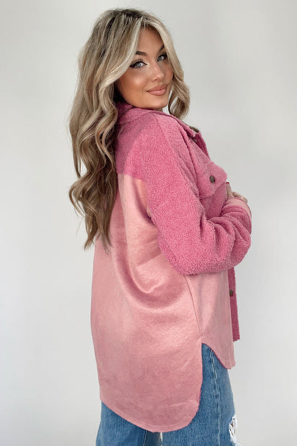 EB | Weiche Hemdjacke mit Knöpfen Polyester Lässig und Trendy