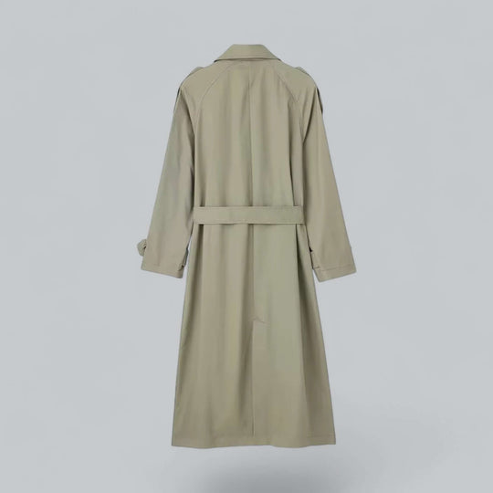 EB | Eleganter doppelt gefütterter Damen-Trenchcoat mit Gürtel