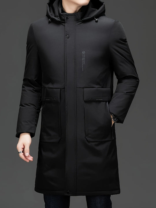 EB | Lange Winterjacke mit Kapuze Polyester Warm und Windabweisend