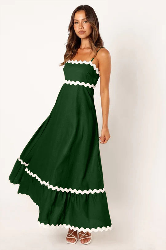 EB | Einfarbiges Spitzen-Hosenträger-Röhrentop-Kleid