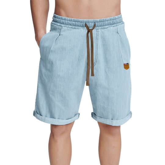 EB | Kurze Hose aus schwerem gewaschenem Baumwolldenim