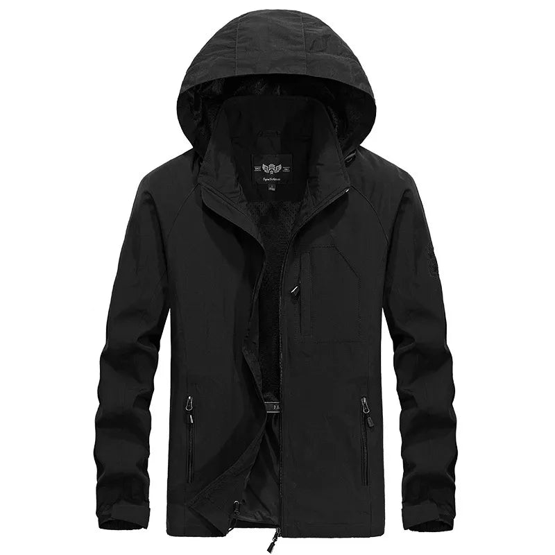 EB | Wasserdichte Outdoor Herrenjacke mit Abnehmbarem Kapuzenverband