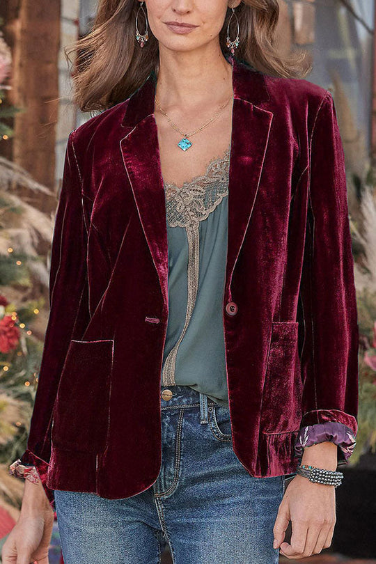 EB | Samt Cropped Top kleine Blazer