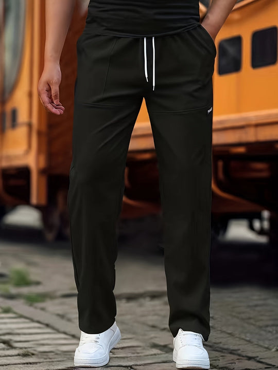 EB | Stilvolle Kordelzug Athletische Hosen mit Taschen für Herren