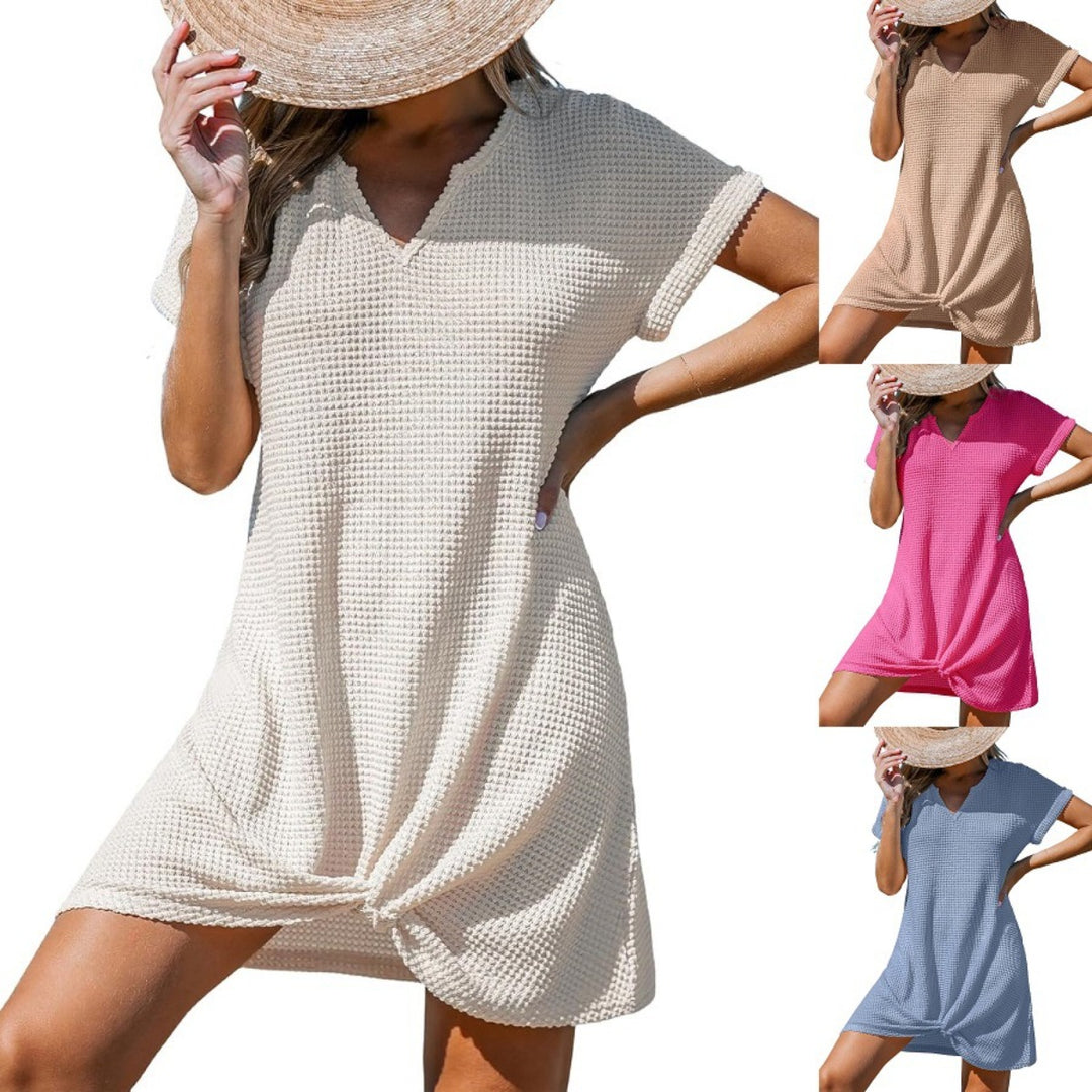 EB | Blusenkleid mit V-Ausschnitt und Knick