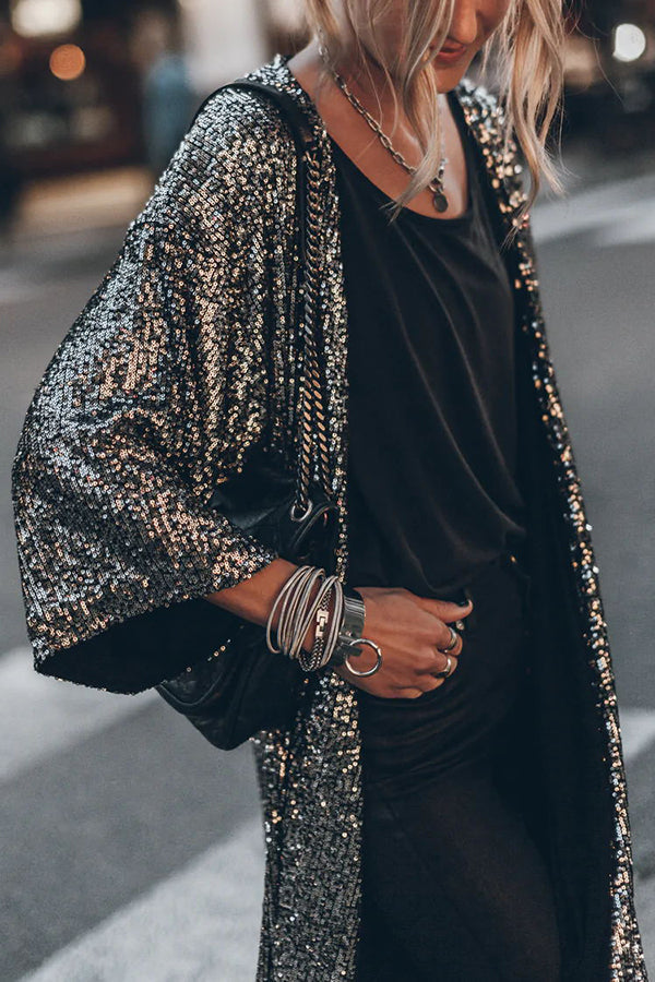EB – Modischer Pailletten-Cardigan