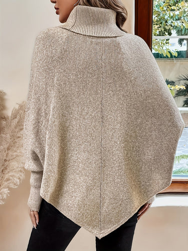 EB | Poncho Sweater mit Knöpfen Acryl Elegant und Komfortabel