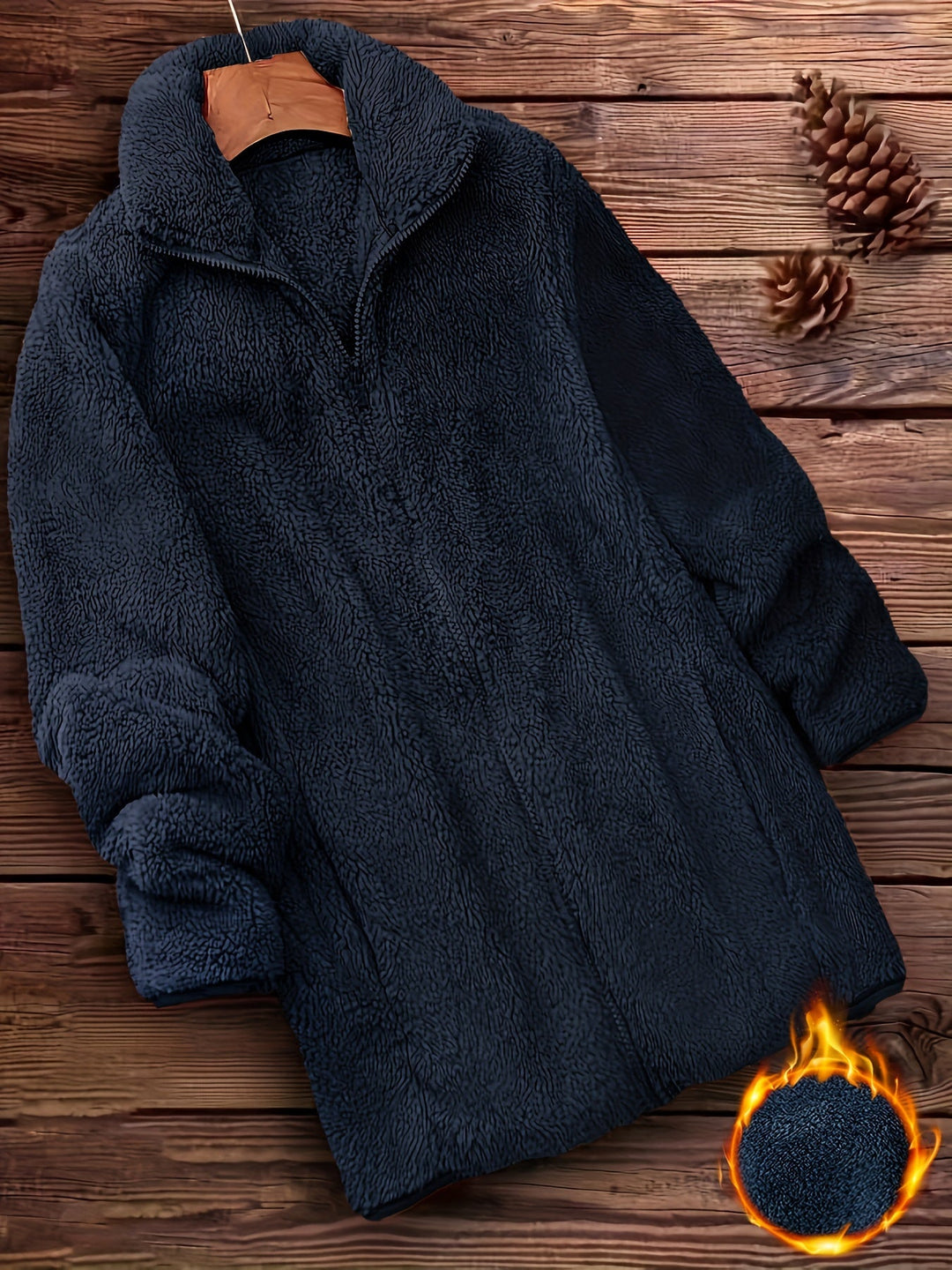 EB | Plüschjacke Polyester Weich und Warm