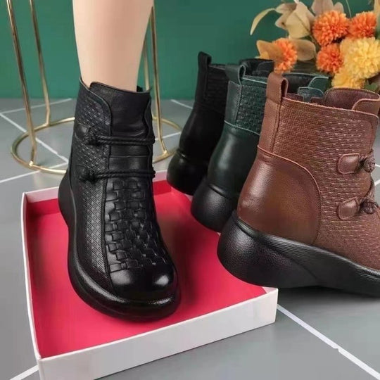 Damen-Lederstiefeletten, vintage & elegant EB EB