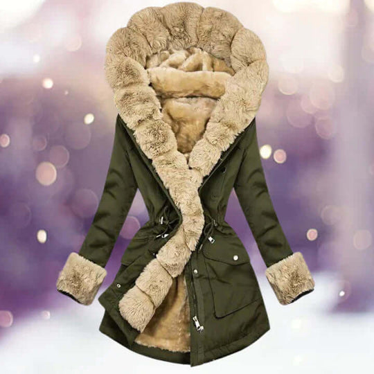 EB | Damen Freizeit Pelz Kapuzenjacke